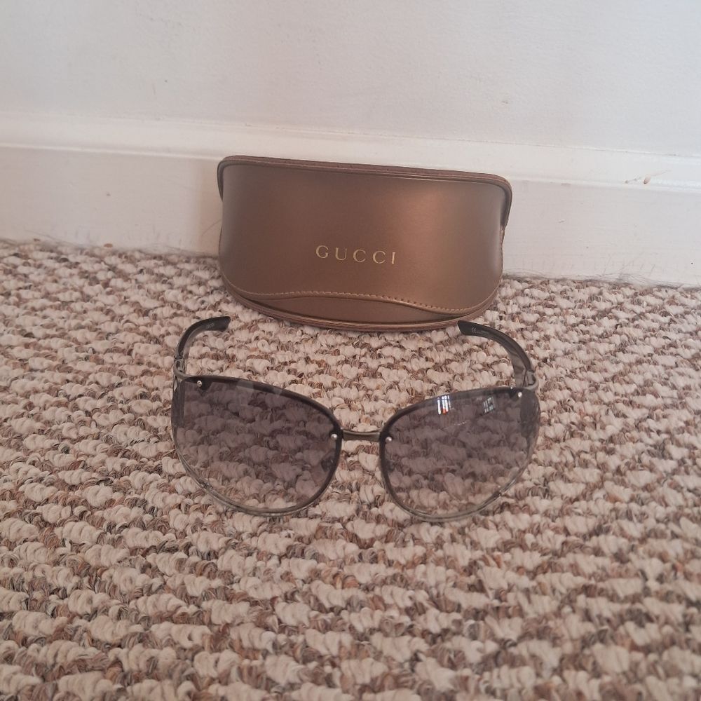 Gucci Women's Glasses Authentic Vintage Y2K Oval Curved Designer Luxury - Picture 2 of 12